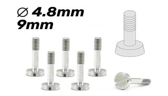 Scaleauto 4.8mm Conic Head half-thread Screws for Suspension M2 x 9mm Aluminum  SC-5145E