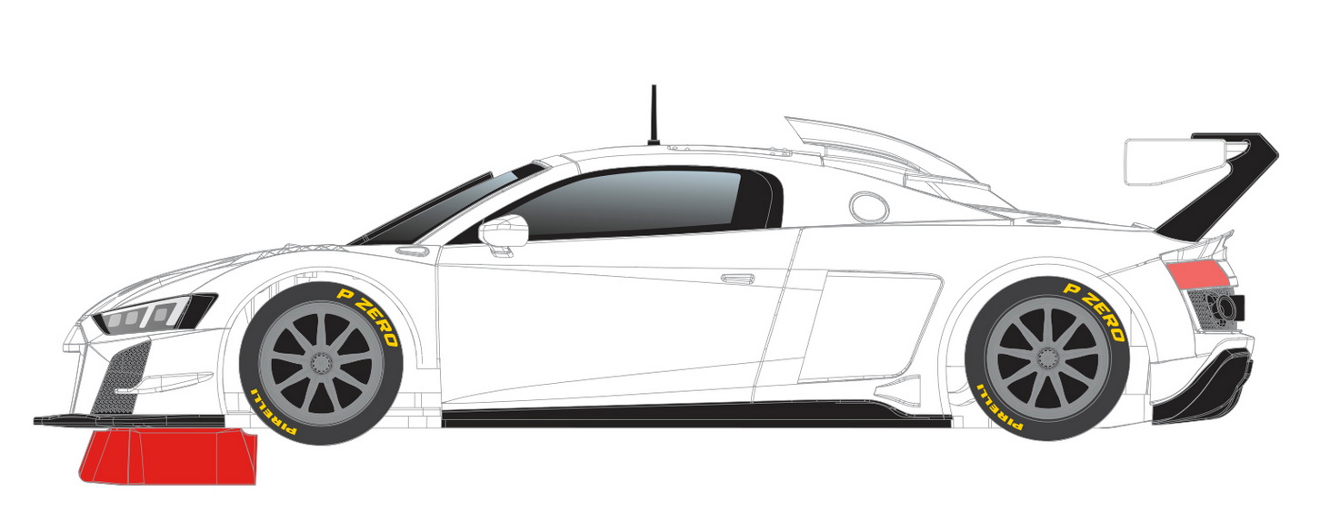 Scaleauto Audi R8 LMS GT2 White Racing Kit Anglewinder  SC-6389R